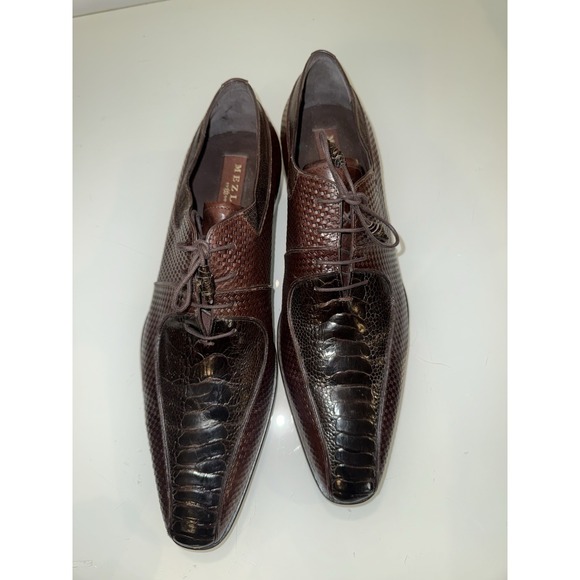 Mezlan Brown Genuine Ostrich Men\'s Loafer Size 13M